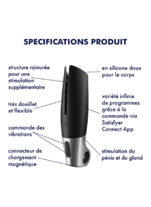 Masturbateur connecté USB Power Masturbator - CC597810